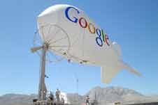 Google plans wireless blimps<BR>谷歌擬用飛艇造無線網