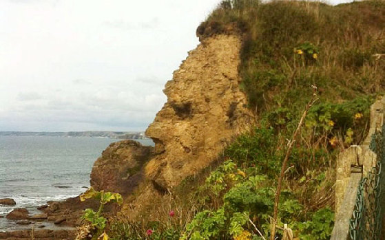 A cliff face appears in Britain<BR>英海岸現'絕命毒師像'(圖)
