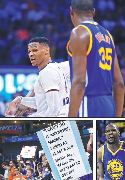 Durant whips up a storm on Thunder return