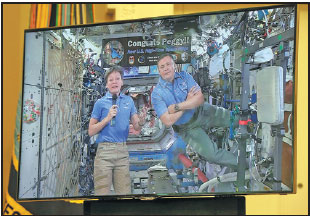 Astronaut breaks US space record, gets call from Trump