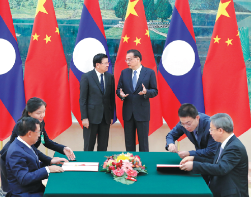 China welcomes PM of Laos