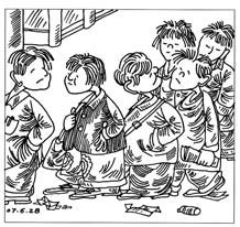 Waiting patiently for shorter lines