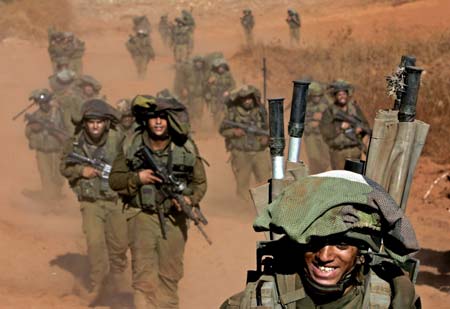 Israeli soldiers pullout