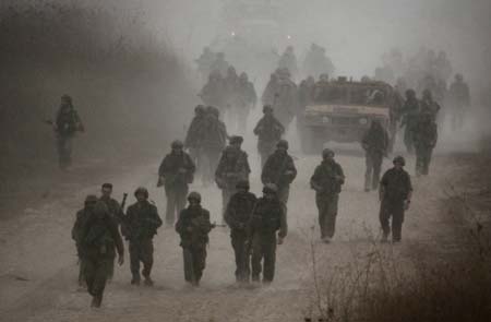 Israeli soldiers pullout