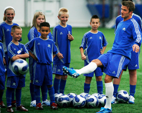 David Beckham launches soccer book