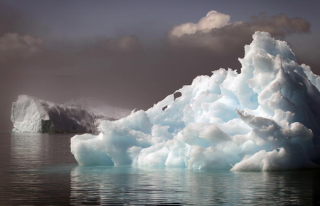Icebergs and glaciers in Greenland