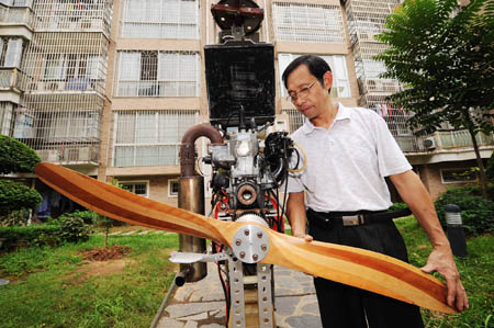 Self-made rotor aircraft by Changsha citizen
