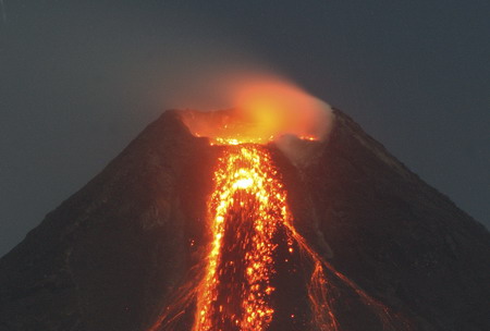 Philippine volcano calm only for now