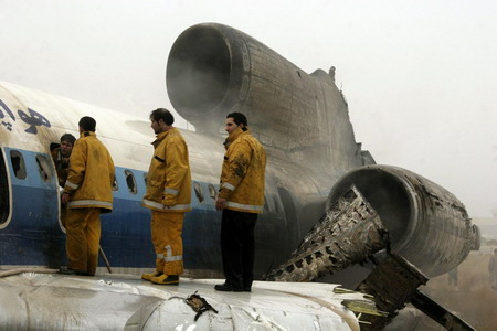 Plane crash lands in Iran; 46 injured