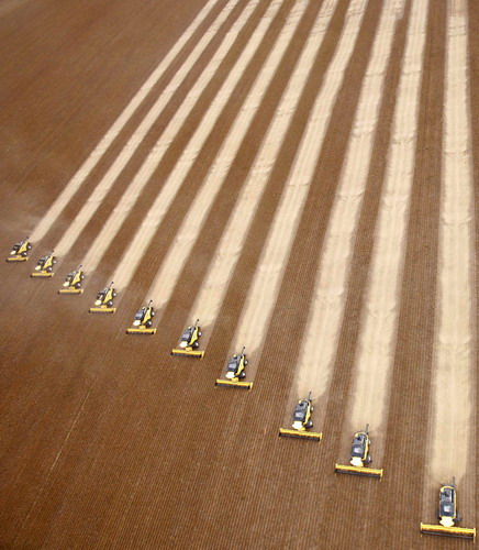 Soy harvest starts on a farm in Correntina