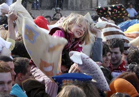 Pillow Fight Day celebrated worldwide