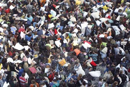 Pillow Fight Day celebrated worldwide