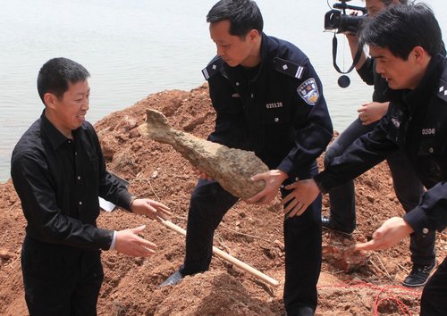 Remnants of Japanese ordnance destroyed