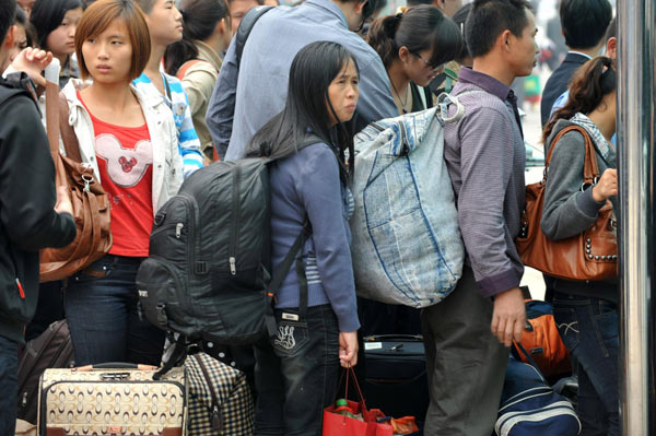 The rush back to work after week-long holiday