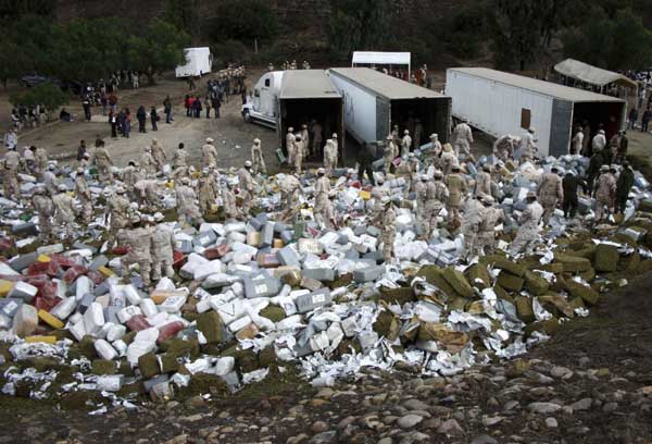 134 tons of marijuana burnt in Mexico