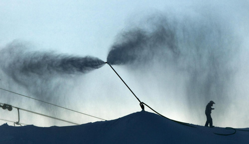 Snow making machines at Canada Olympic Park