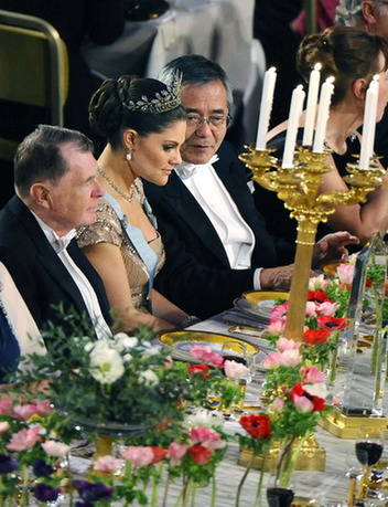 Nobel laureates receive prizes