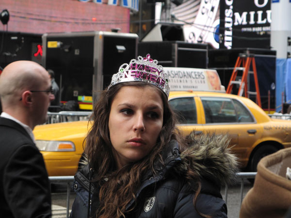 Revellers celebrate new year in Times Square in New York