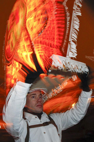 Traditional mask parade in Vienna
