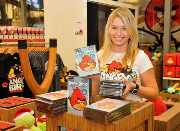 The first Angry Birds shop opens in Helsinki, Nov 11, 2011. 1st Angry Birds shop opens in its birthplace