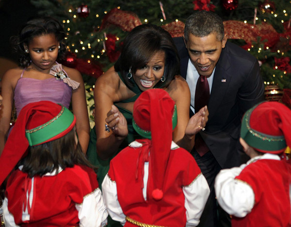 Obama and wife celebrate Christmas Obama and wife celebrate Christmas