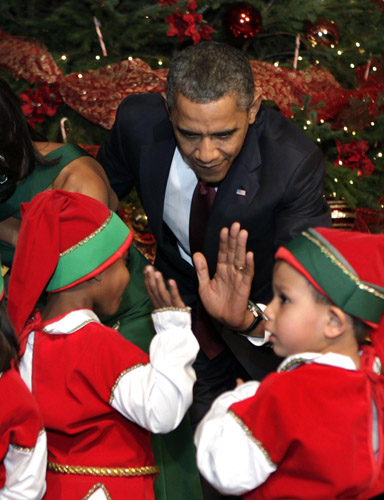 Obama and wife celebrate Christmas Obama and wife celebrate Christmas