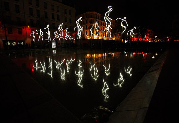 A light show during the Festival of Lights in Lyon, Dec 11, 2011. Festival of Lights marked in Lyon