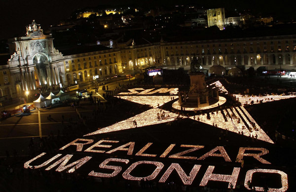 Candles lit for making dreams come true