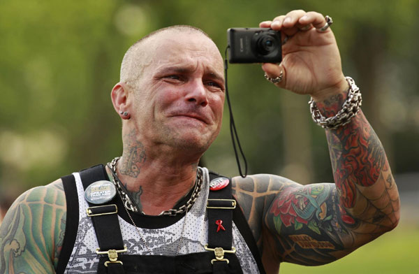 AIDS activists take part in rally in Washington