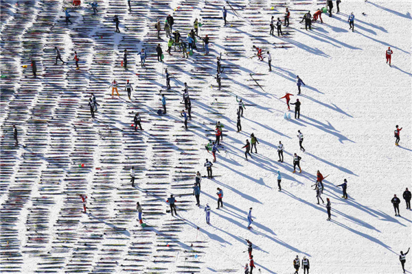 Engadin Ski Marathon held in switzerland