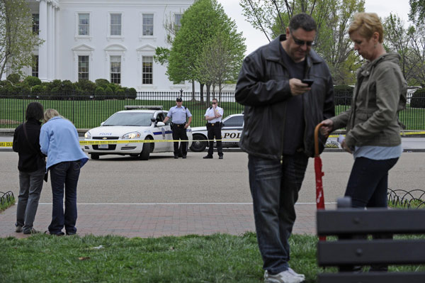 during an increase in security following fatal explosions in Boston, April 15, 2013. Security beefed up in US after Boston blast