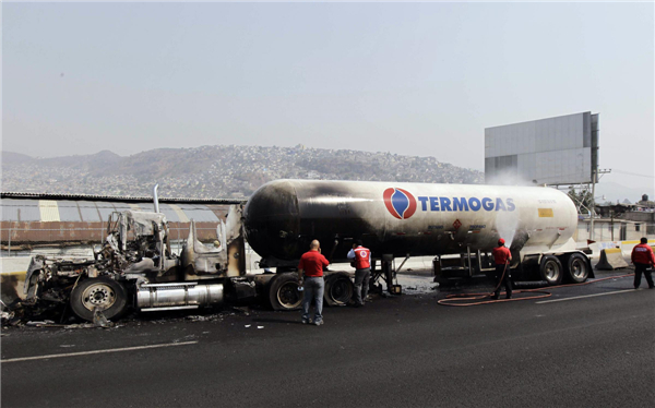 Gas truck blast outside Mexico City kills 20