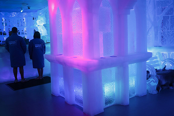 Cool down in an ice bar in NYC