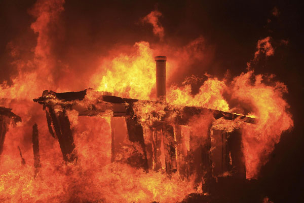 A house fire broke out in California