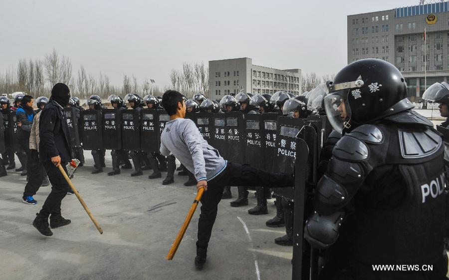 Police camp open day in Kashgar