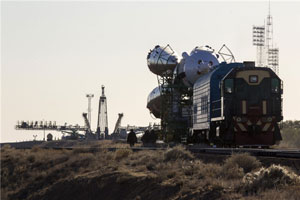 Russian-US crew blast off for space station