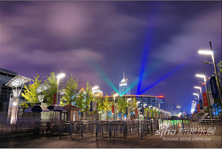Beautiful night scenes of Qingdao Olympic Sailing Center