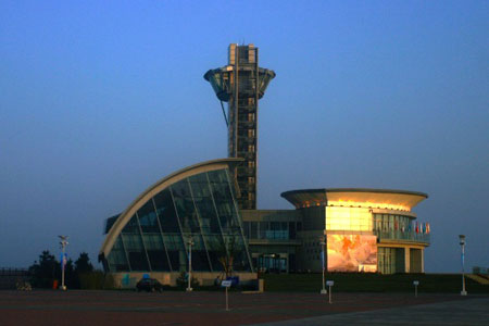 Beautiful night scenes of Qingdao Olympic Sailing Center