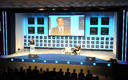 Chinese Vice Premier Li Keqiang delivers a speech in the annual meeting of the World Economic Forum (WEF) in Davos, Switzerland, Jan. 28, 2010. (Xinhua/Xie Huanchi) Vice premier's Switzerland trip fruitful
