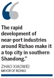 Near-port economy rises around Rizhao