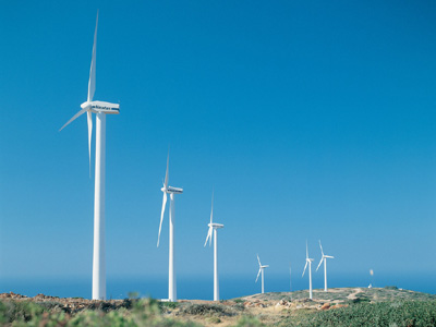 Angular support for the winding tower