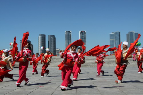 people on the square