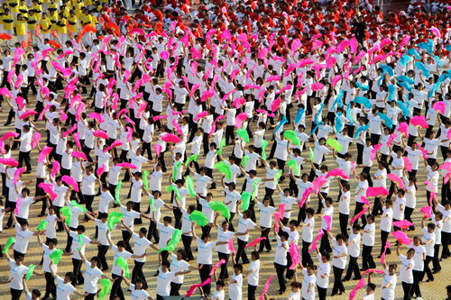 people on the square