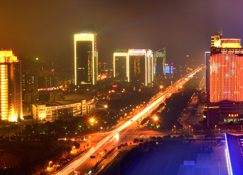 Keqiao at night