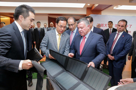 約旦國王阿卜杜拉二世蒞臨漢能，雙方尋求在中東樹立合作典范