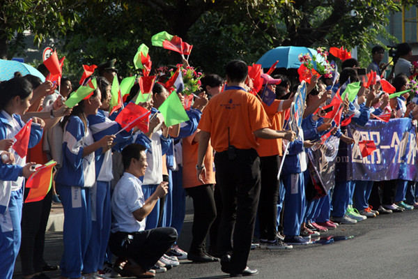 Car parade for Miss World beauties in Sanya