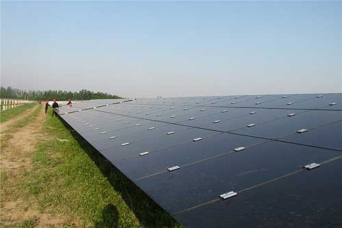 漢能在山東建成國內最大的薄膜太陽能農業項目