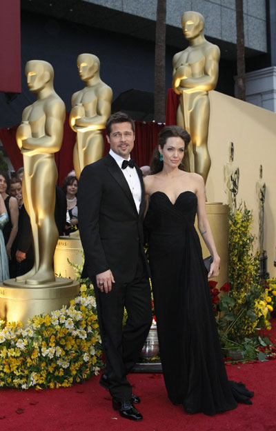Nominees Pitt and Jolie pose at 81st Academy Awards in Hollywood