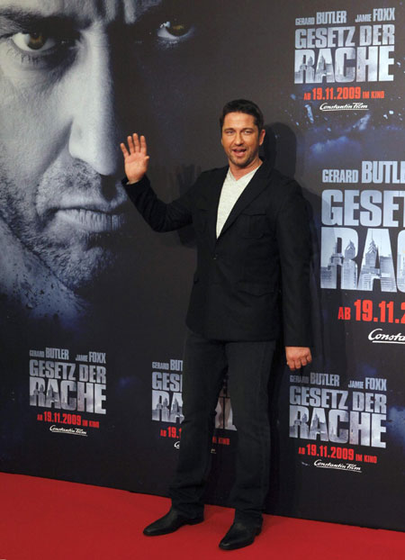 Gerard Butler attends at his new movie 