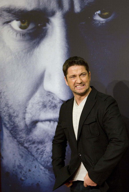 Gerard Butler attends at his new movie 